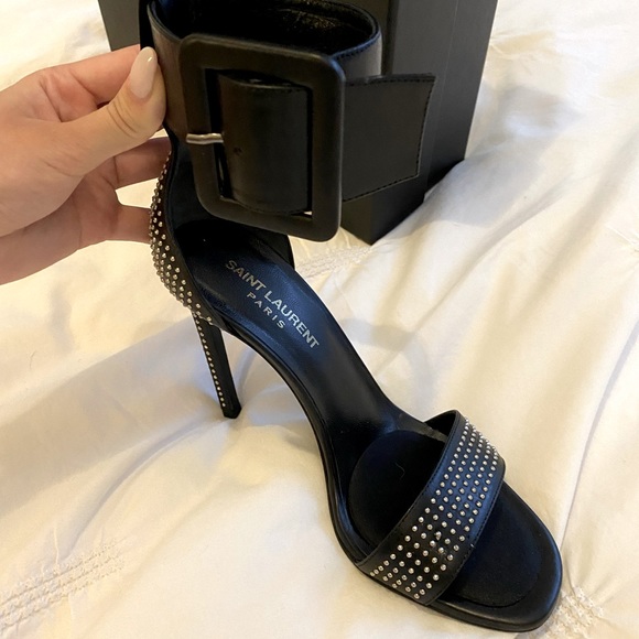 Saint Laurent YSL Authentic Studded Heels - Picture 2 of 4